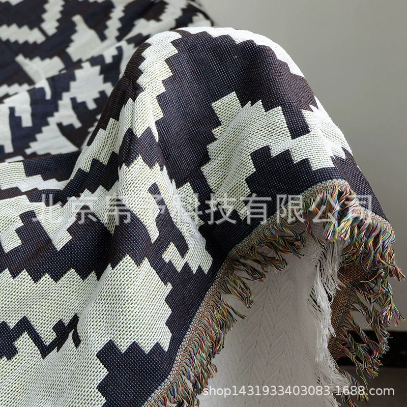 Turkish Nordic Amazon Speed on Kilim woven Soviet lab car blanket sofa towel decorative bed cover blanket