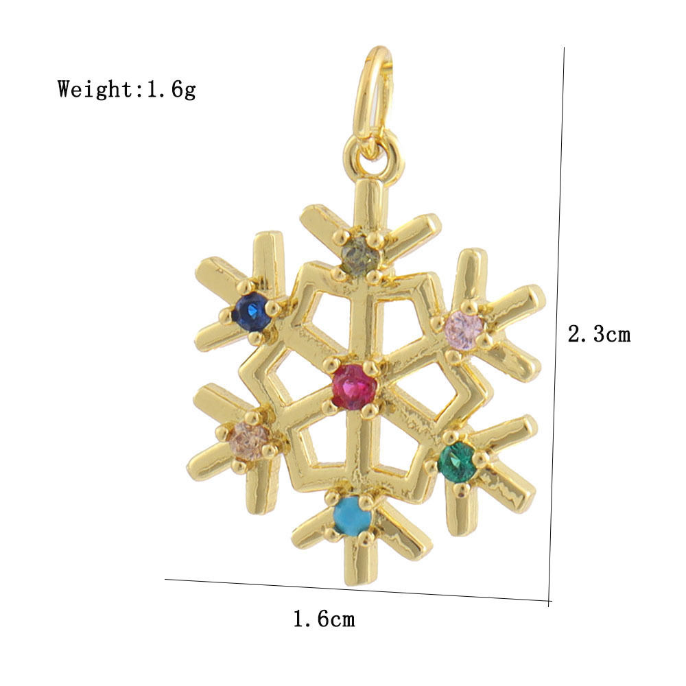 3g Weight Pendant Jewelry Making Type 15 * 22mm Jewelry Making Size Zircon Inlay Material DIY Jewelry Accessories Classification 1 Piece Quantity Copper Material Christmas Festival Christmas Tree, Bell, Snowflake Pattern Inlay Design IG Style Style 1 Piece 15 * 22mm Copper Zircon Christmas Tree Bell Snowflake Pendant 14