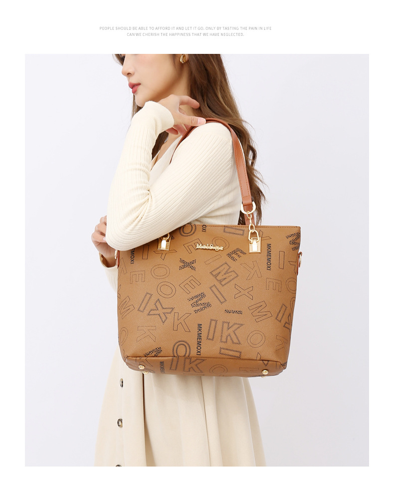 Cross-border foreign trade large-capacity new European and American retro mother-and-child bag multi-piece set women's bag, single-shoulder crossbody handbag undefined