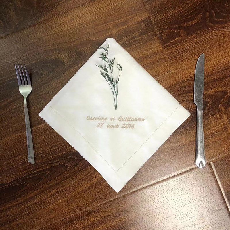 ⇞ Customized Logo Cotton Napkins, European-Style Soft White Napkins, Birthday Party Company Logo Celebration Items ⇞ Customized Logo Cotton Napkins, European-Style Soft White Napkins, Birthday Party Company Logo Celebration Items
