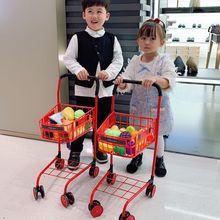 超市儿童购物车玩具金属仿真大号手推车生日新年礼物过家家男女孩