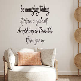 be amazing today家庭箴言跨境可移除家居装饰客厅书房墙贴PH2561