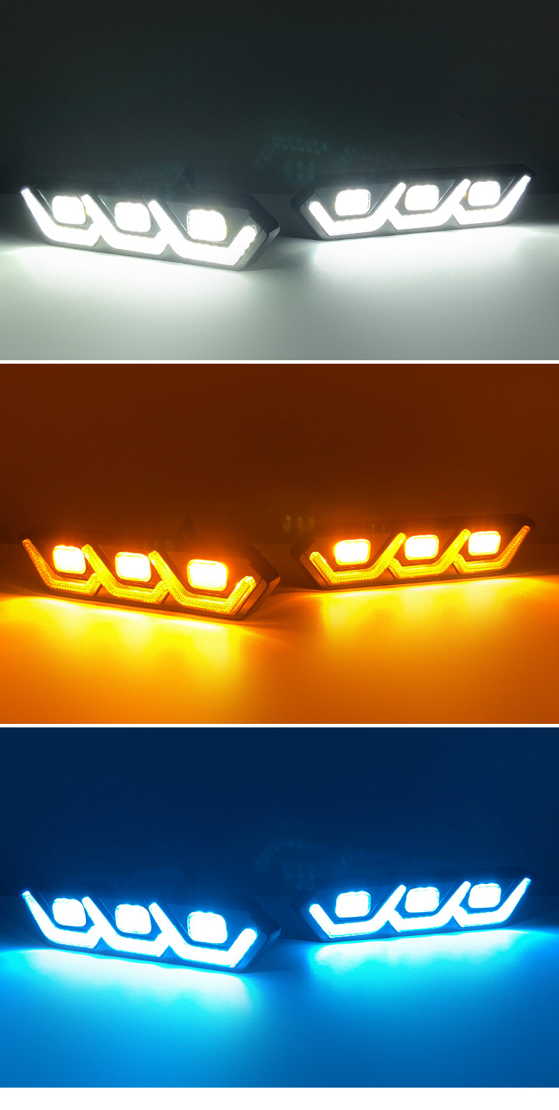 Suitable for universal car daytime running lights, BMW-style LED daytime running lights with flowing turn signals