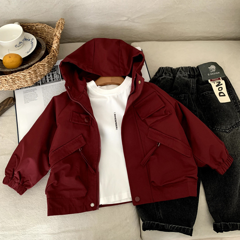 Boys' Autumn Cargo Jacket 2025 New Stylish Small and Medium-Sized Children's Girls' Spring and Autumn Korean Style Jacket Top