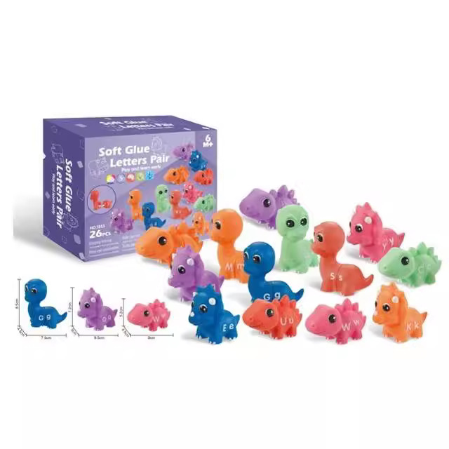 Cross-border Amazon Early Childhood Dinosaur Alphabet Matching Toy, Interlocking Puzzle, Dinosaur Jigsaw, and Early Learning Cognitive Educational Tool