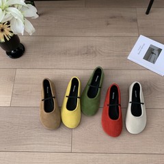 ~ 温柔芭蕾瓢鞋平底鞋法式糖果软底银色新中式红色单鞋秋小香风女