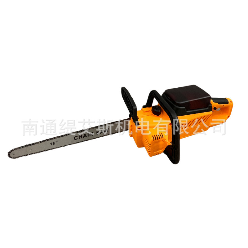 Transfronterizo 16 pulgadas sin escobillas de alta velocidad litio motosierra eléctrica una mano sierra doméstica pequeña sierra de madera corte ramas de árboles