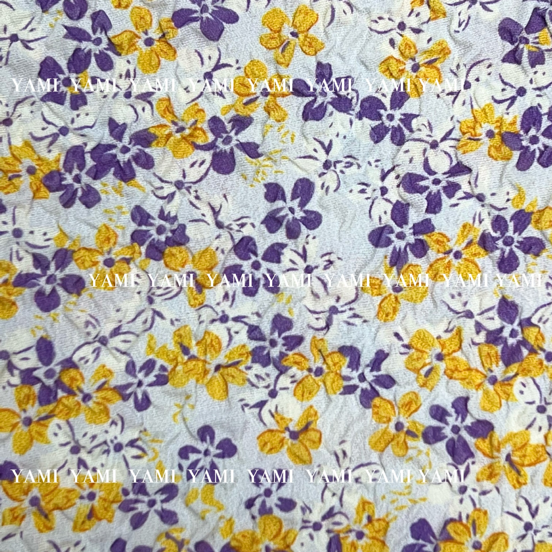 Nueva burbuja de poliéster crepe gasa impreso pequeño paño floral Plum Blossom vestido los niños suministro directo fábrica textil