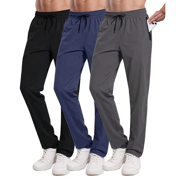 Comfortable Sports Casual Pants Men's 2025 New Cross-Border Export Loose Straight Elastic Drawstring Trendy Long Pants