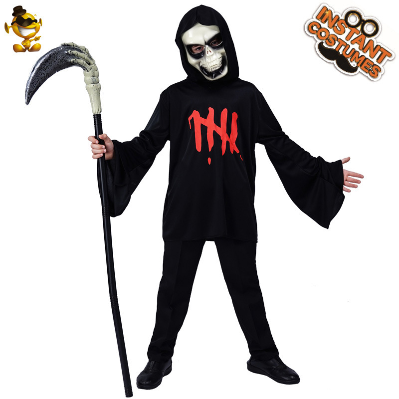 Halloween niños demonio vampiro traje del Partido de los horror cráneo Zombie Cosplay juego la bola