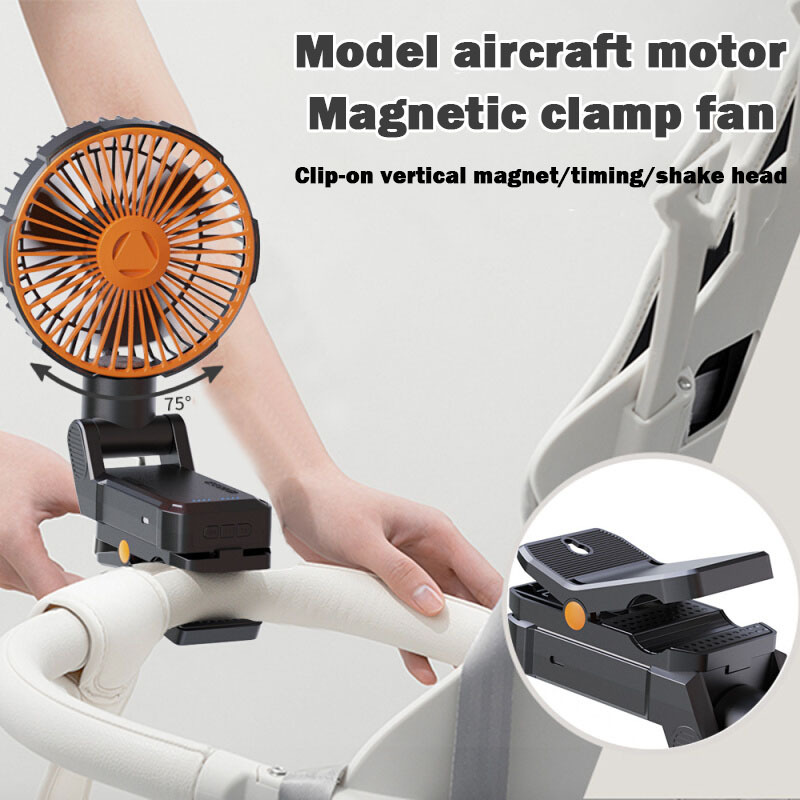 Ventilador Magnético Plegable con Pinza USB Recargable Desmontable para Cocina y Hogar image 3