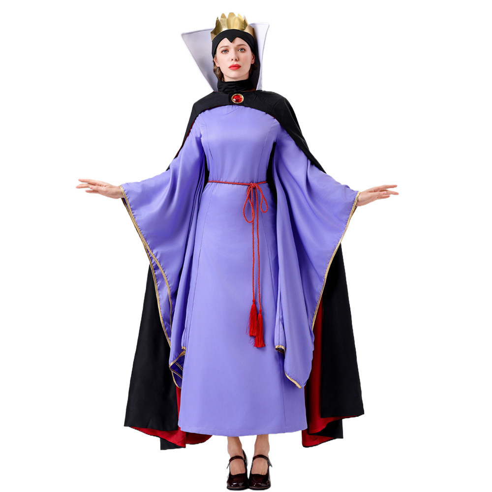 Halloween Fairy Tale Snow White Cosplay Costume Evil Queen Stepmother Cosplay Anime Drama Performance Costume