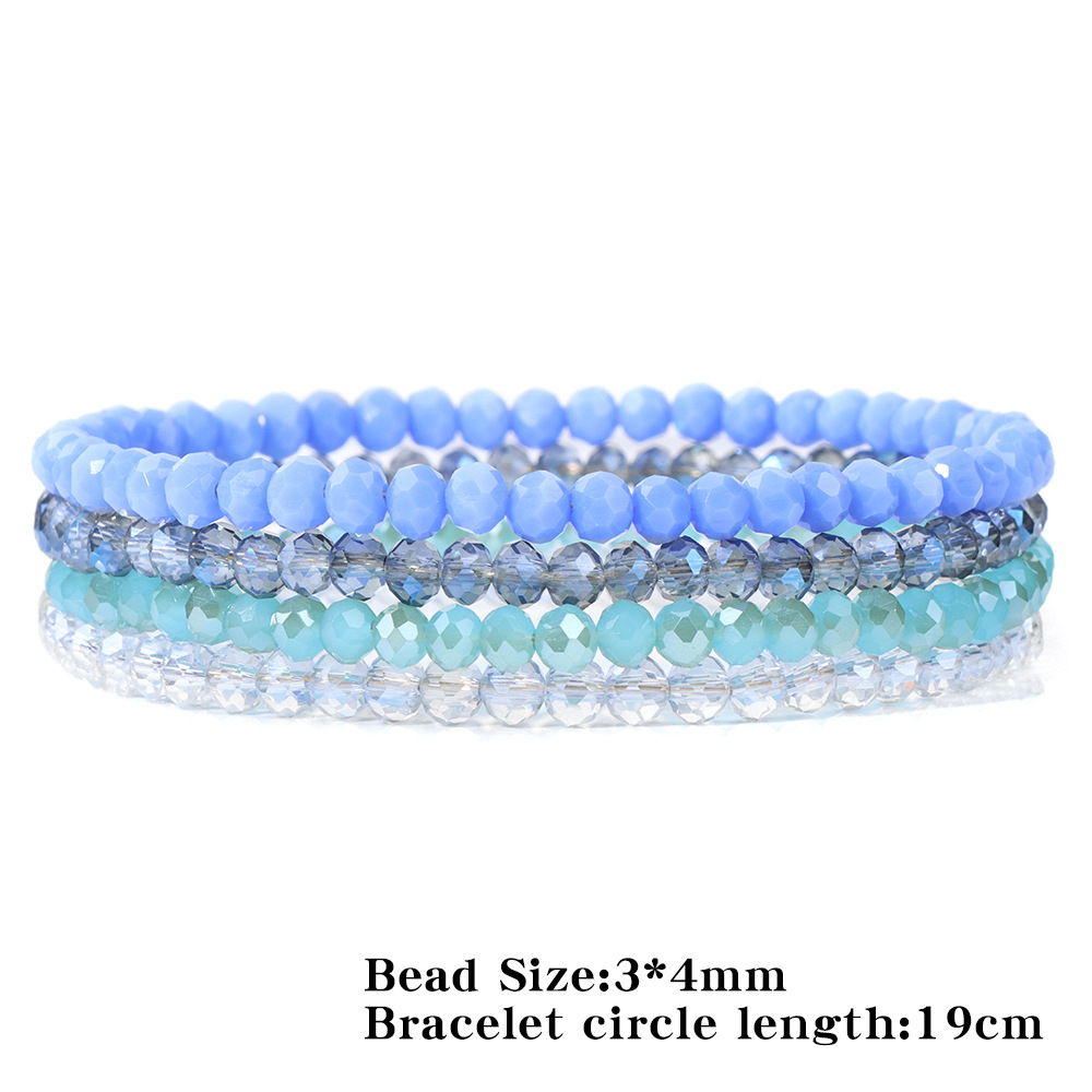 Beaded Design Simple Style Multicolor Artificial Crystal Wholesale Bracelets