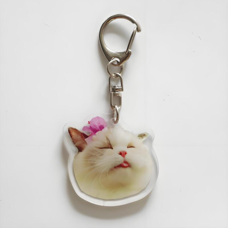 ラグドール猫周辺アクリルキーホルダーかわいい小さな猫アバターシリーズキーホルダーカップルペンダント装飾|undefined
