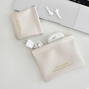 Automatic closing mouth red envelope simple portable advanced storage bag aunt towel headset charger storage bag wholesale