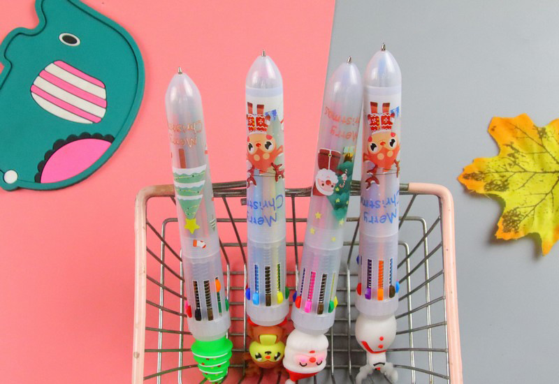 1 Piece Christmas Tree Santa Claus Class Learning Christmas Ball Pen Refill Plastic Cute Ballpoint Pen display picture 1