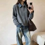 新款秋冬季翻领长袖毛衣