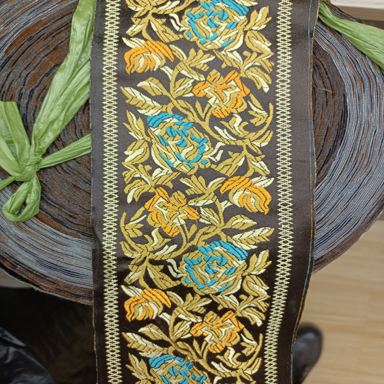 经典提花边9公分窗帘家纺坐垫抱枕汉服现货批发床上民族风宽花边