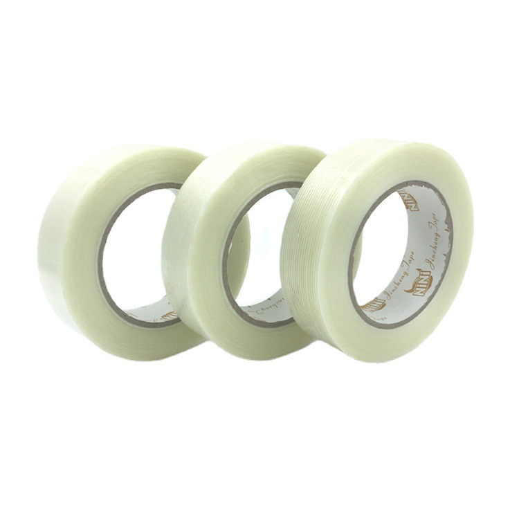 Jincheng adhesivo de fibra de vidrio transparente adhesivo eléctrico avión modelo refrigerador super fuerte adhesivo de oficina recta de una sola línea de tela de cinta a rayas