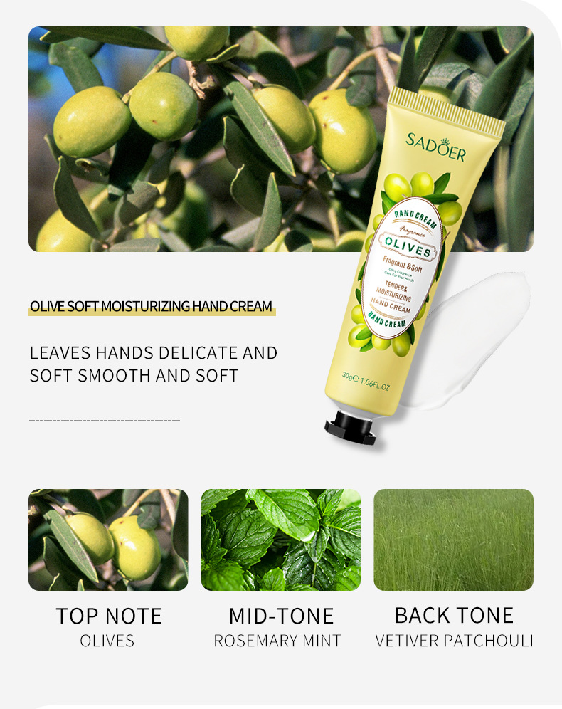 Sadoer Rose And Chamomile Hand Cream Moisturising Skincare 30g_voghion.com