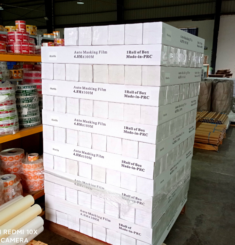 Large Size 4.8mx100m PE White Translucent Full Car Spraying Protective Plastic Film