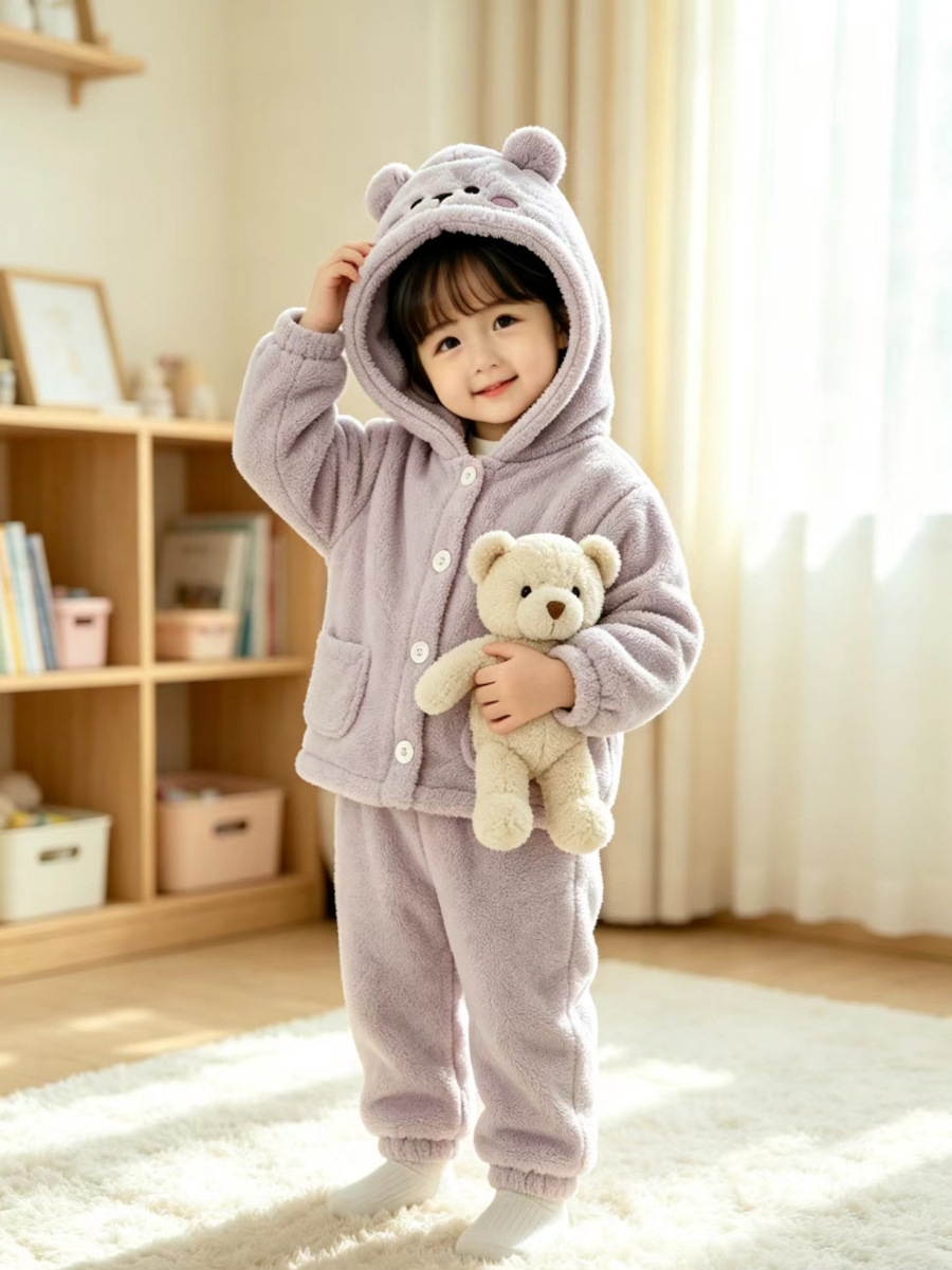 Children's demi-season flannel pijama