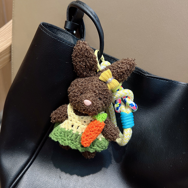 1 Piece Cartoon Style Cute Rabbit Plush Unisex Bag Pendant Keychain display picture 3