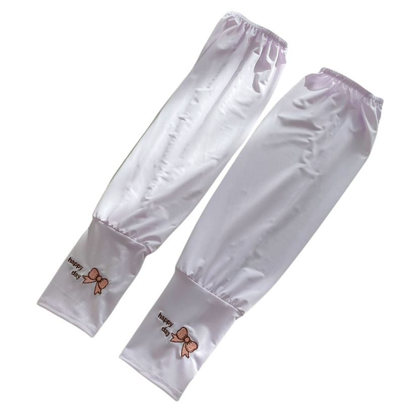 한국식 아이스 실크 슬리브 여성의 여름 얇은 선 스크린 UV 보호 느슨한 양철 랜턴 소매 야외 운전 손가락 소매