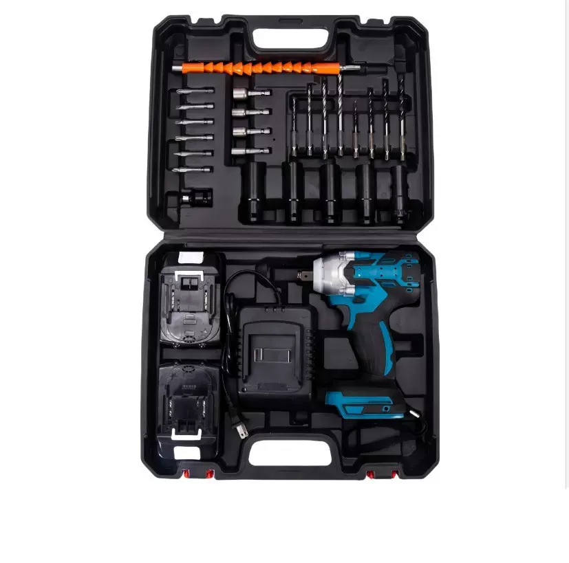 电动扳手充电式锂电扳手两用无刷冲击跨境外贸出口专供电动工具