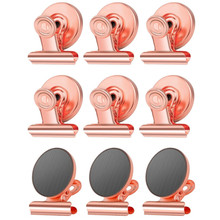 玫瑰金磁力夹玫瑰金色冰箱夹子玫瑰金相片夹子玫瑰金色圆形磁铁夹