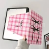 [Rotating Book] Pink Checkered Bow (Black Shell)