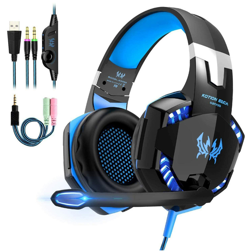 Yinzhuo G2000 illuminated stereo wired computer headset, gaming headset for PS5. - 7