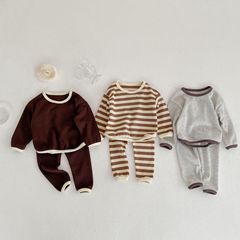 Ins 2023 Spring and Autumn Baby and Toddler Unisex Two-Piece Set with Bodysuit and Pants