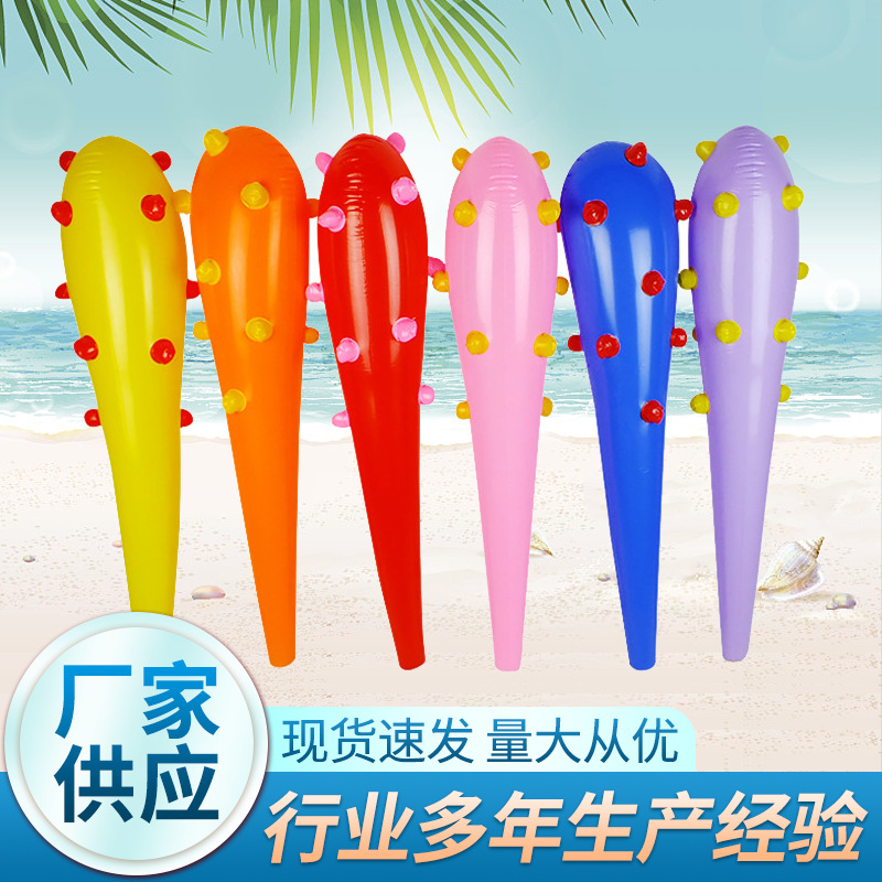 PVC inflatable hammer toy for children, large size, spiked club, parent-child interactive toy, wholesale, street vendor, night market spiked club