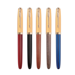 Jin Hao 85 Pen Metal Nostalgic Classic Rotating Pen Cap Writing Practice Men's and Women's Business Office Ink Sac Ink Pen
