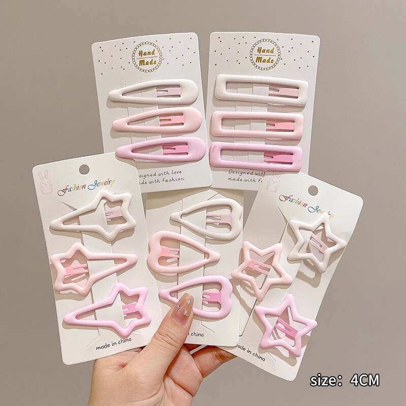 彩色星星边夹女y2k可爱发卡多巴胺bb夹侧边碎发夹子刘海头饰|undefined
