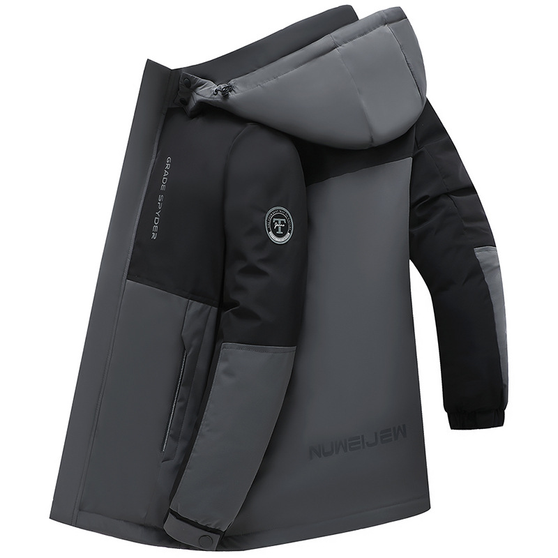 Herrenbekleidung Wintermantel dicker warmer Baumwollmantel mit Nähten Papas wattierte Jacke Herren Seidenbaumwollmantel Business-Herrenbekleidung mittleren Alters_voghion.com