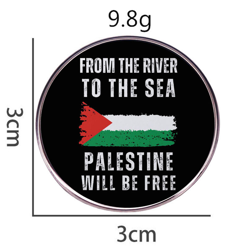 Desde el río hasta el mar Palestina será liberado broche libre Palestina pin insignia de aleación de metal