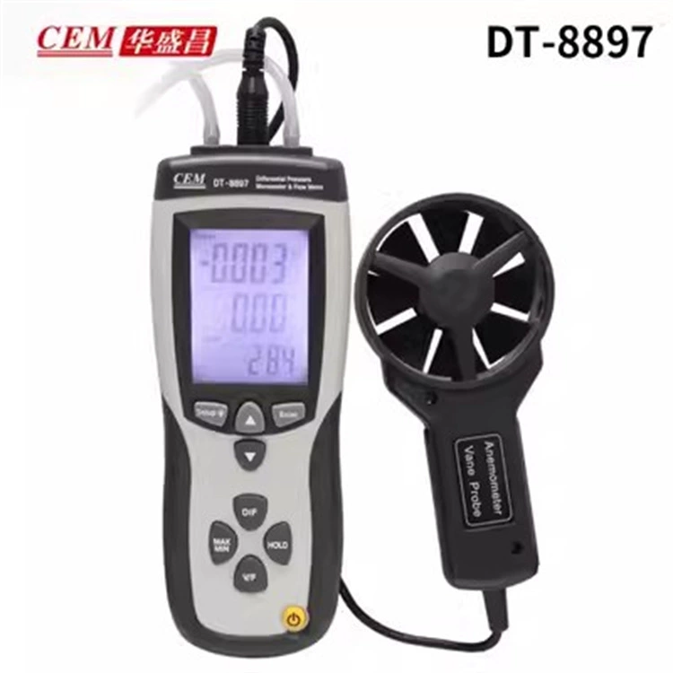 Huasheng Chang CEM многофункциональный дифференциальный анемометр DT-8897 температуры ветра, скорости ветра и скорости