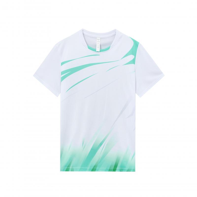 Nueva camiseta de bádminton de seda de hielo, ropa de tenis de mesa transpirable de secado rápido, impresión digital de alta calidad, camiseta de logotipo imprimible