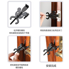 Butterfly Door Stopper 304 Stainless Steel Anti-theft Latch for Girls Living Alone Hotel Anti-wolf Safety Door Stopper Top Door Stopper