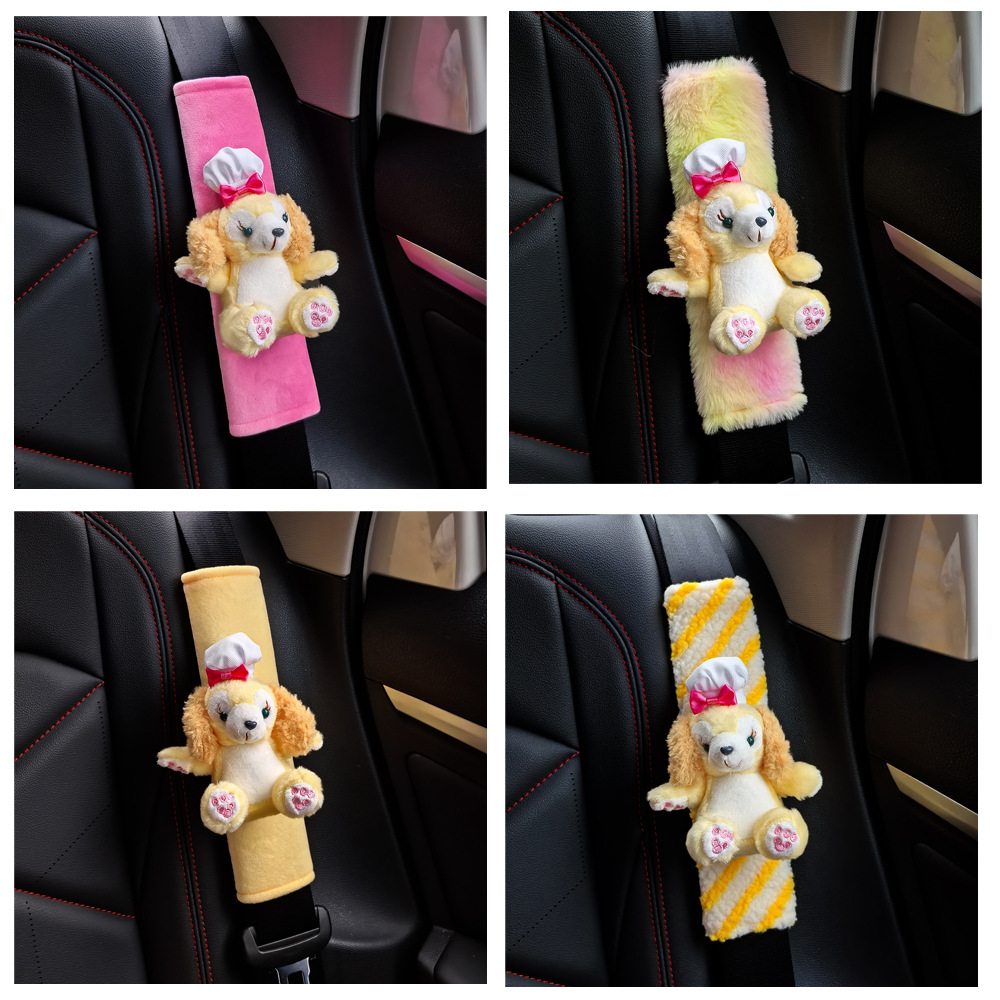 Protector de Hombro para Cinturón de Seguridad de Peluche Decorativo para Automóvil