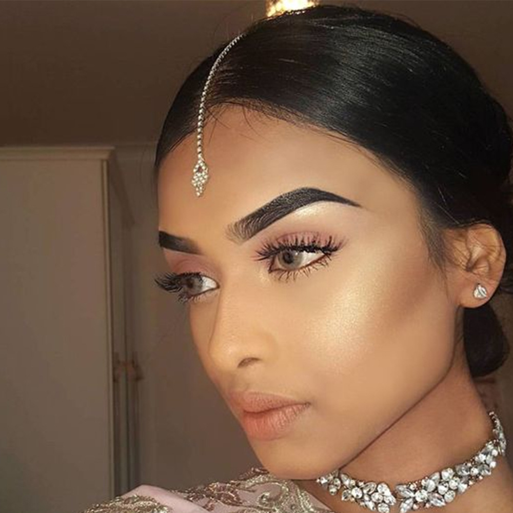 Pendentif en strass exotique ornement de front pendentif de sourcil coiffe de mariée simple clip transversal accessoires de cheveux chaîne de cheveux_voghion.com