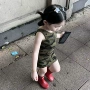 夏季印花女孩女童背心裙