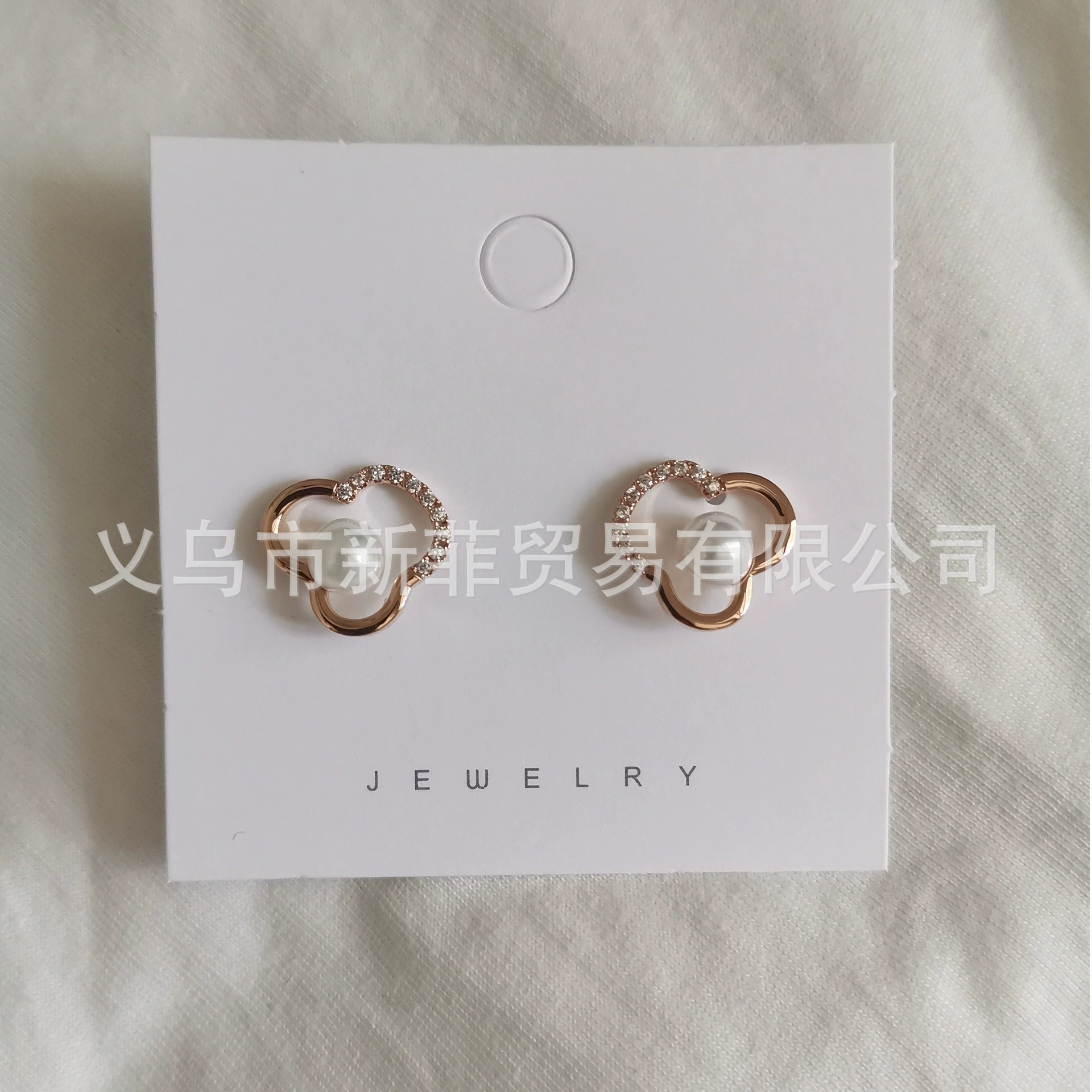 Серьги из жемчуга, заушники, ожерелье, цепочка, комплект, медная полировальная ткань ручной работы