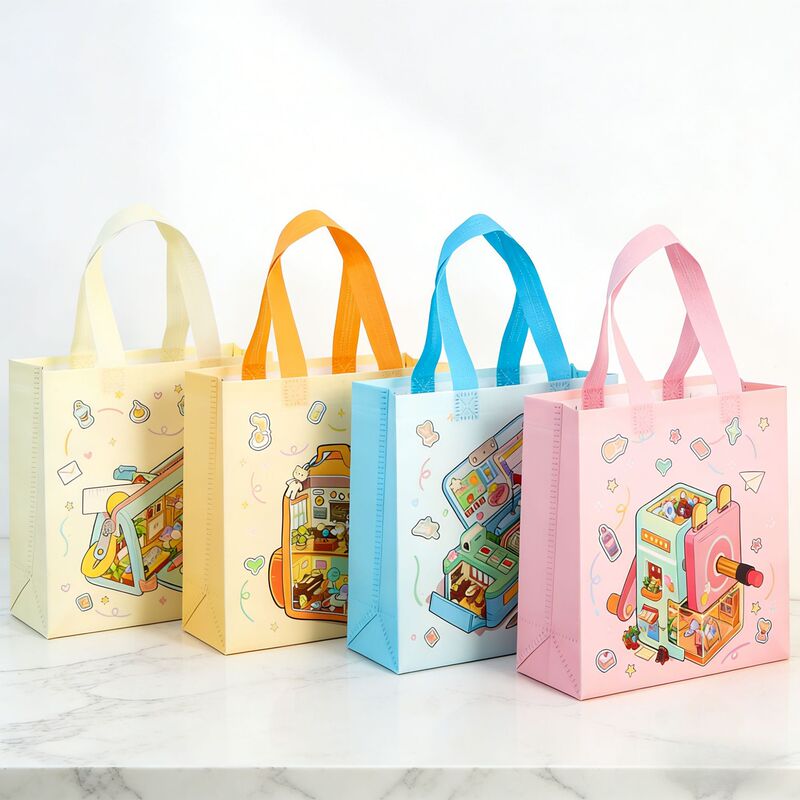 In-stock Children's Day gift bags, laminated non-woven fabric tote bags, cartoon stationery souvenirs, small bags In-stock Children's Day gift bags, laminated non-woven fabric tote bags, cartoon stationery souvenirs, small bags
