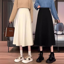 高腰显瘦时尚韩版半身裙女2025中长款设计感大摆裙高级感西装裙子