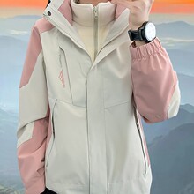 新款冲锋衣定制女春秋三合一可拆卸防风防水登山外套男冬款小个子