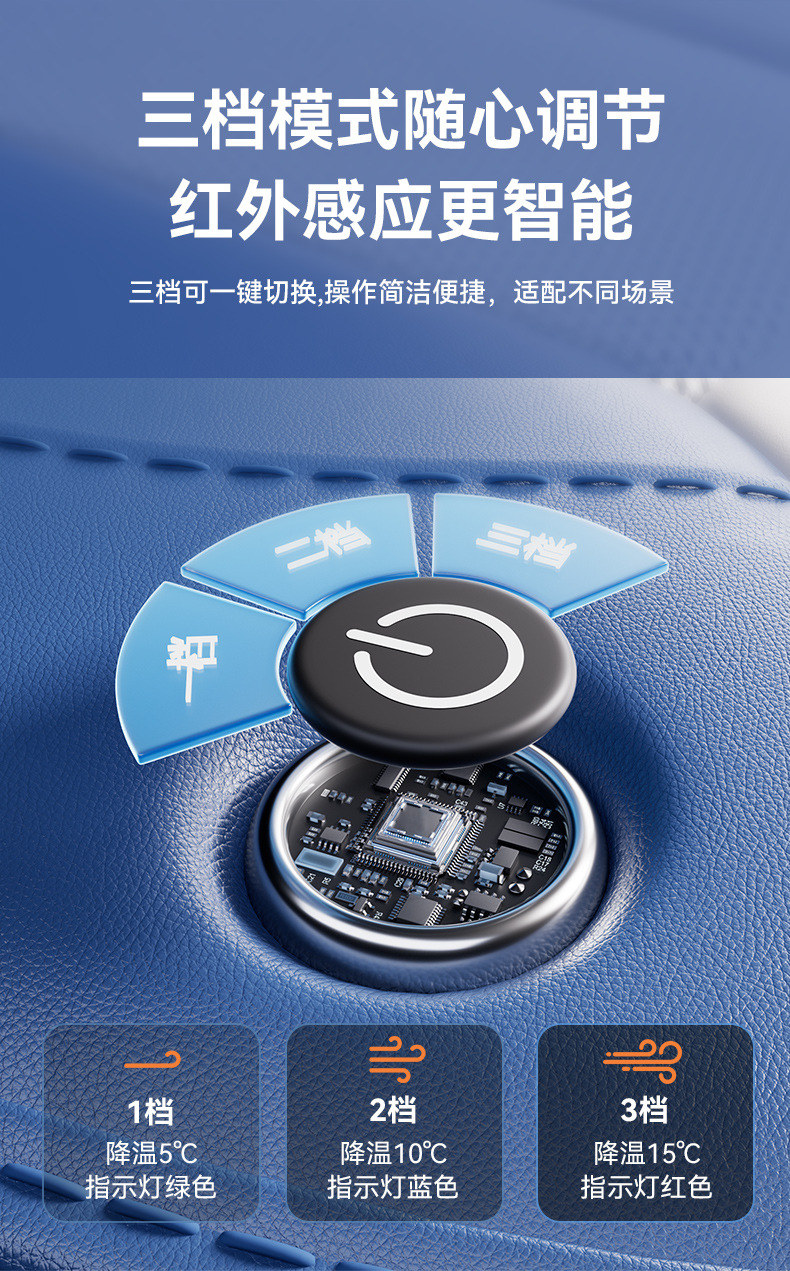 Dual Cooling Effect Negative Oxygen Ion Ventilated Car Seat Cushion for Summer, USB-Powered Dual-Core Refrigeration Ice Silk Cooling Pad
