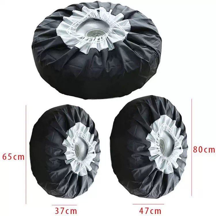 Cross-Border 210D Oxford Cloth Car Spare Tire Cover Spare Tire Cover Tire Protective Cover Tire Cover Waterproof Storage Bag